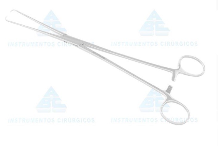 Pinça Pozzi 24 Cm Para Colo Uterino Abc Cirúrgica São Paulo 